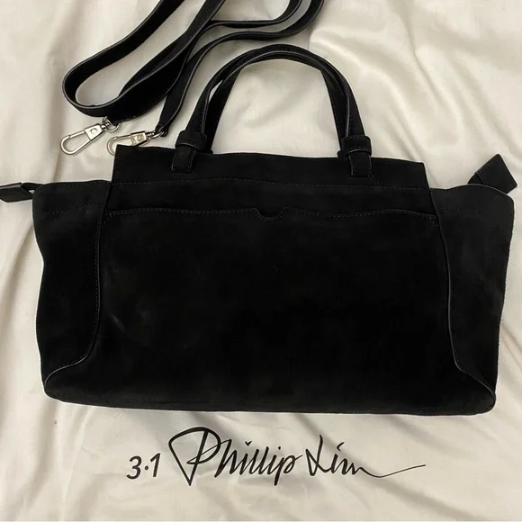 3.1 phillip lim mini soft suede pashli satchel in black - Picture 2 of 12